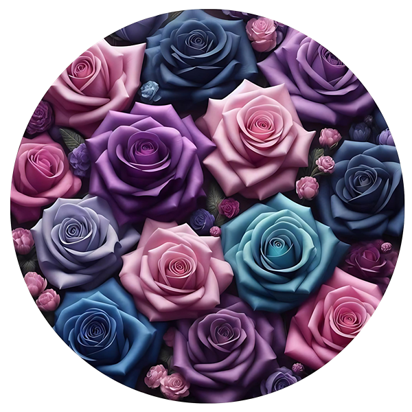 Purple & Pink Flowers Ceramic Car Coasters