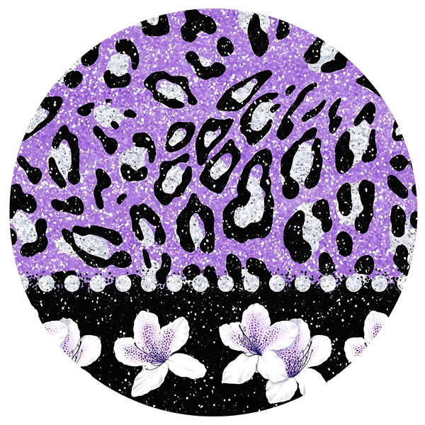 Purple Leopard Ceramic Car Coasters