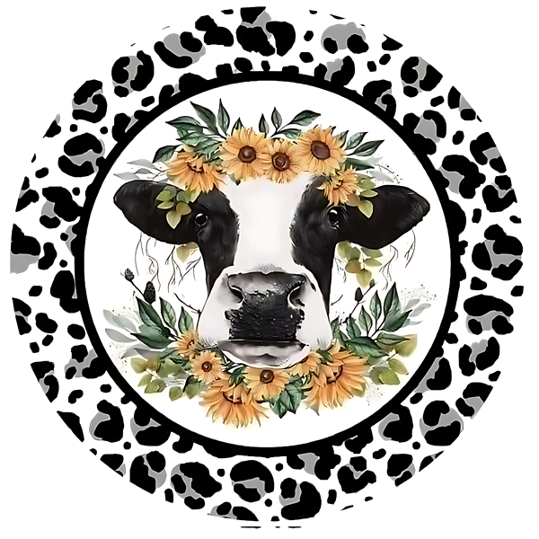 Black and White Cow Ceramic Car Coasters
