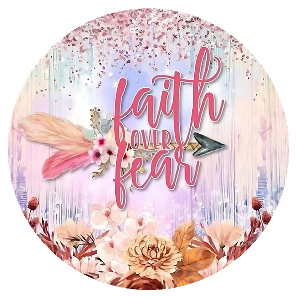 Faith over Fear Ceramic Car Coasters