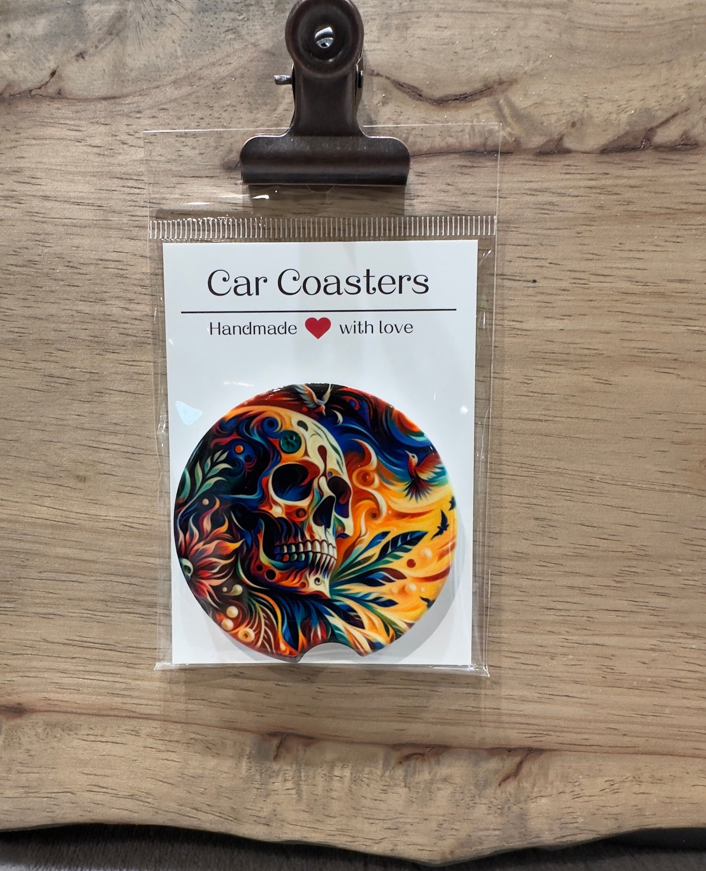 BOHO Skull Ceramic Car Coasters