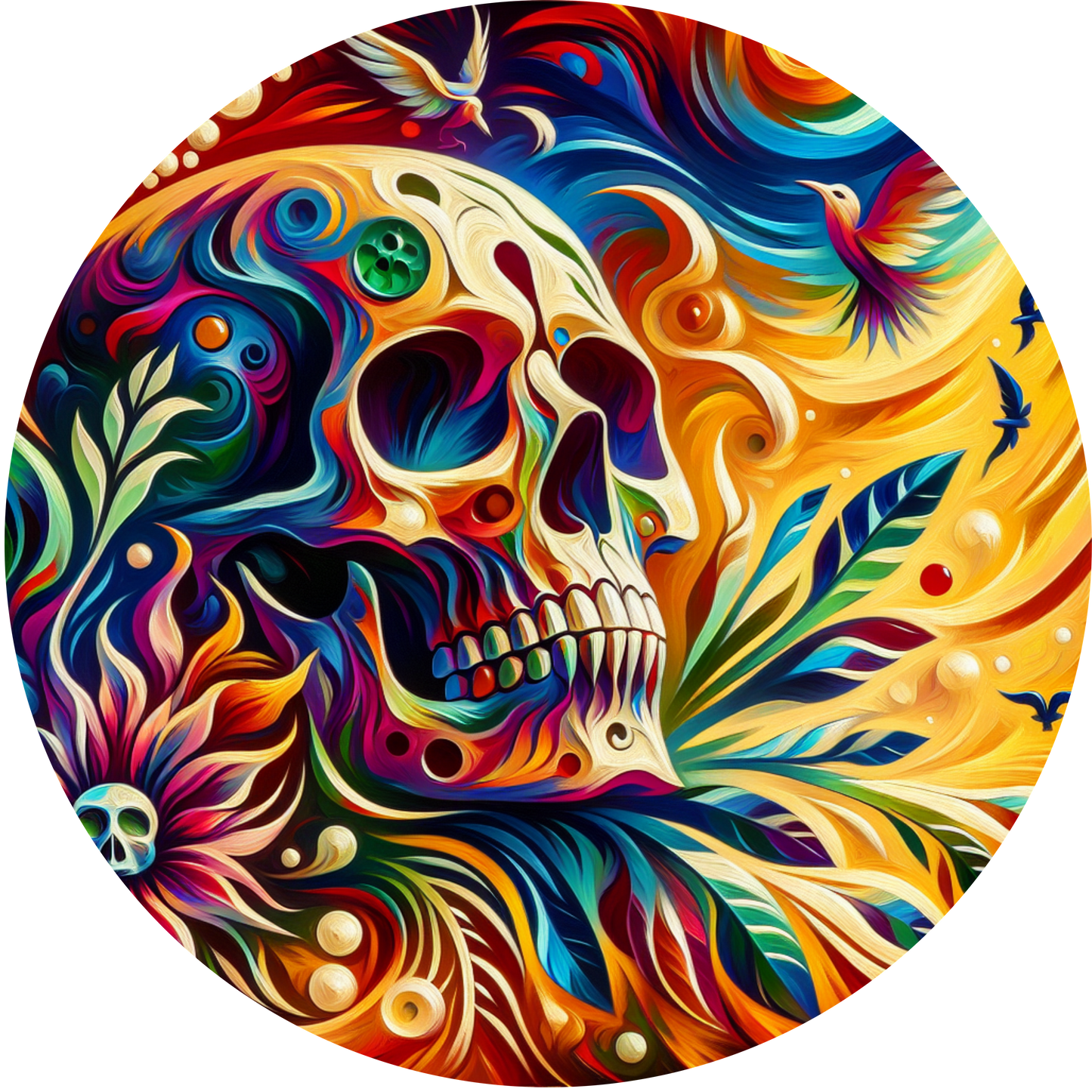 BOHO Skull Ceramic Car Coasters