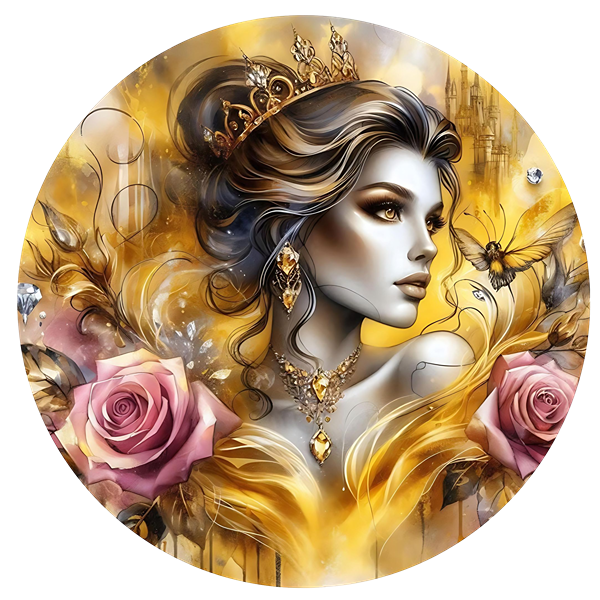 Yellow Princess Ceramic Car Coasters