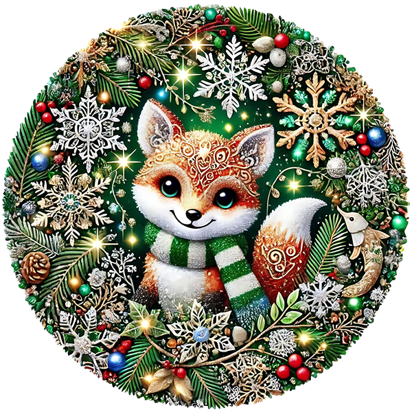 Christmas Fox  Ceramic Car Coasters