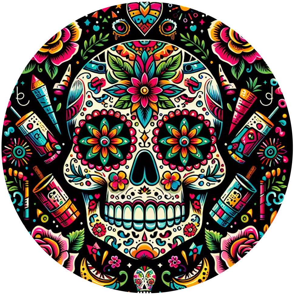 The Day Of The Dead Ceramic Car Coasters