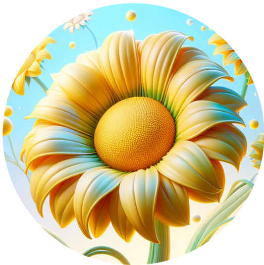 Sunflower Ceramic Car Coasters