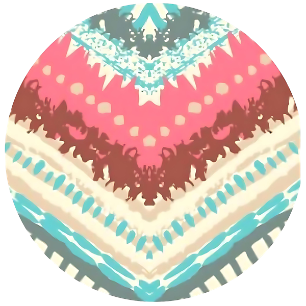Pink Blue and Brown  Ceramic Car Coasters