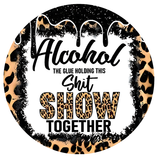 Alcohol is the Glue Ceramic Car Coasters