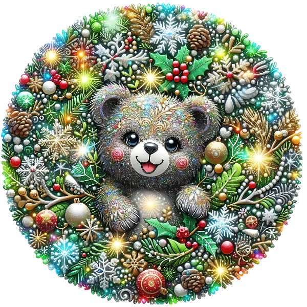 Christmas Bear Ceramic Car Coasters