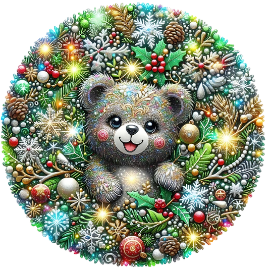 Christmas Bear Ceramic Car Coasters